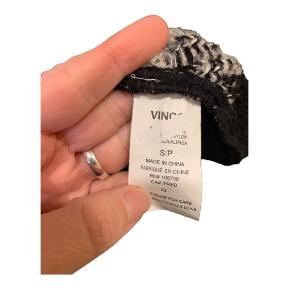 B10 Vince. Wool Blend Colorblock Pantrerend Longline Cardigan Sweater Sz S - Picture 10 of 12